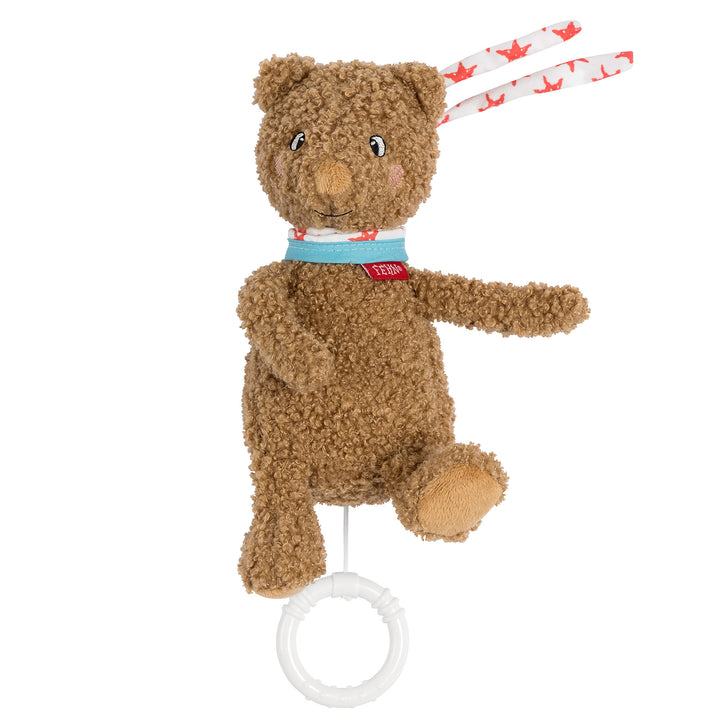 Baby Spieluhr Bär mit Greifring zum Aufziehen
