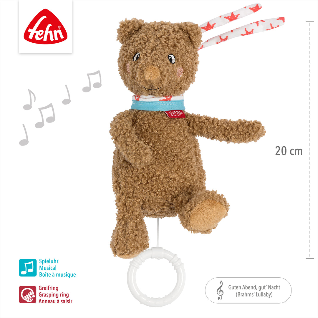 Baby Spieluhr Bär, 20 cm, mit Melodie "Brahms´ Wiegenlied"