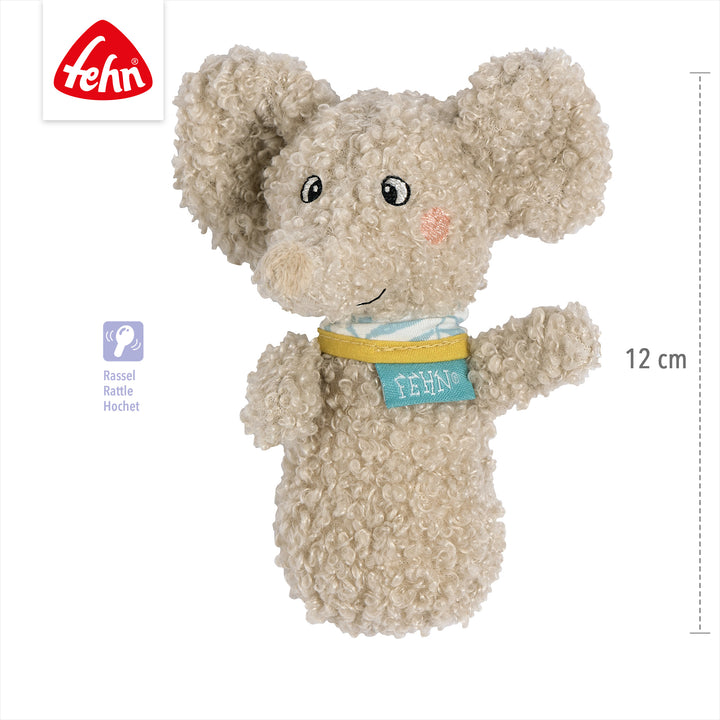 Baby Mini-Rassel Elefant, 12 cm