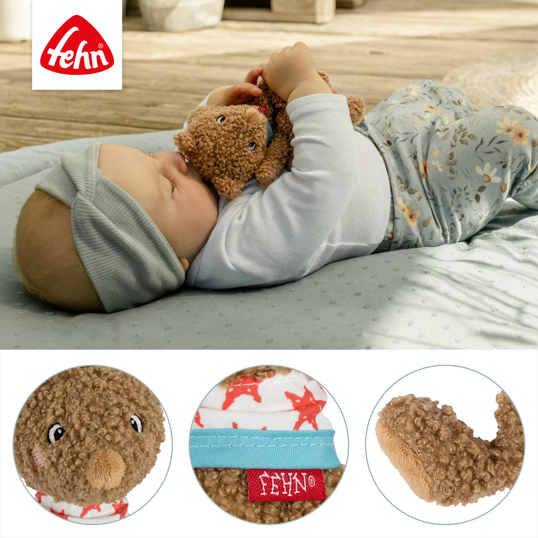 Detailansicht des Baby Schmusetuchs Bär