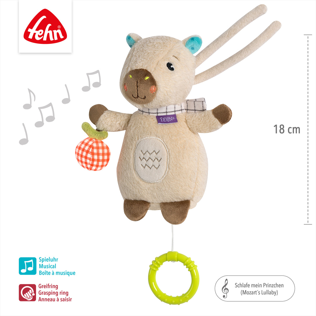 Baby Spieluhr Capybara, 18 cm, mit Melodie "Mozart´s Wiegenlied"