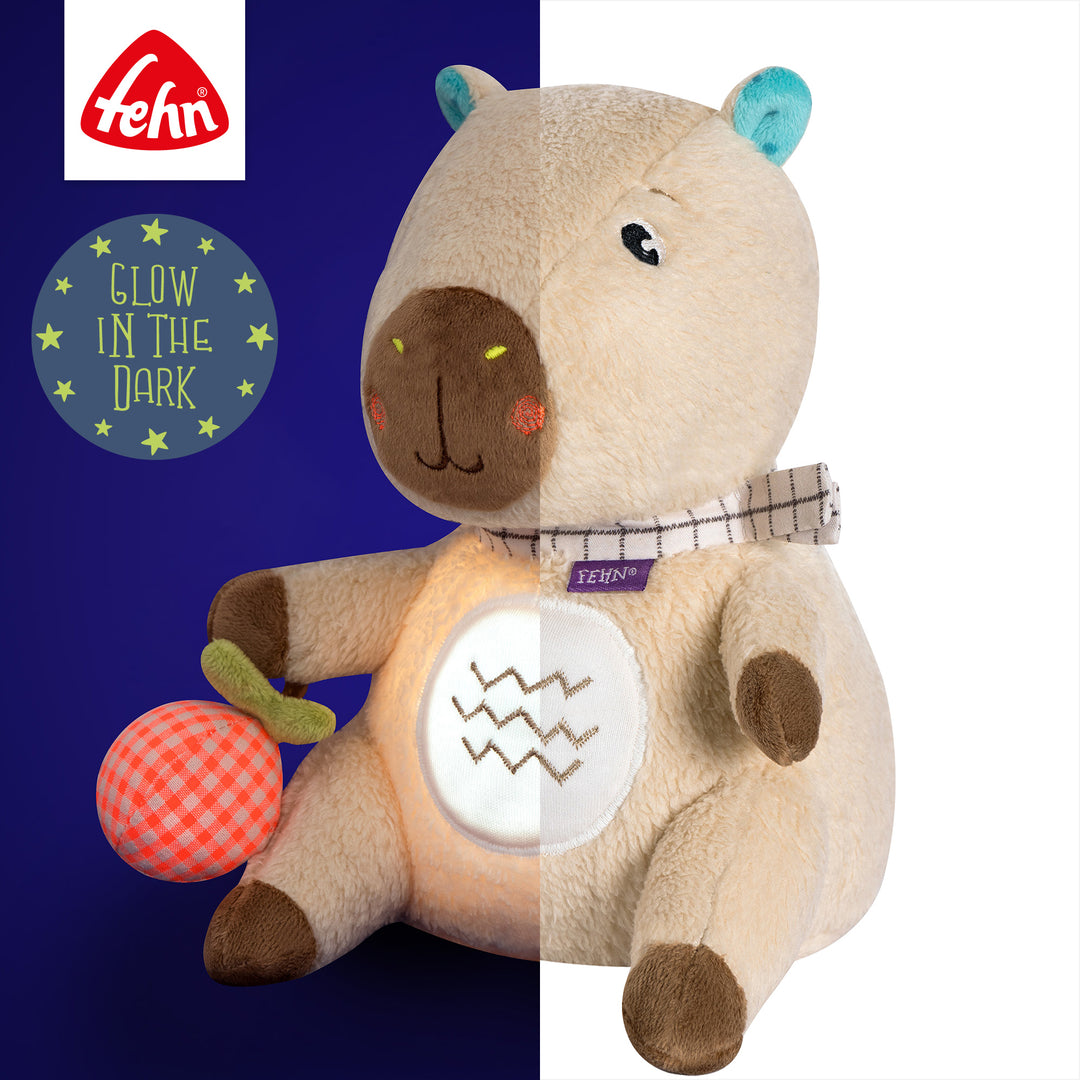 Baby Nachtlicht Capybara mit Glow in the dark-Bestickung
