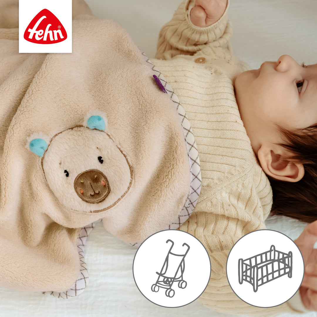 Baby Kuscheldecke Capybara für Babybett und Kinderwagen
