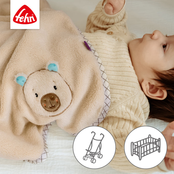 Baby Kuscheldecke Capybara für Babybett und Kinderwagen
