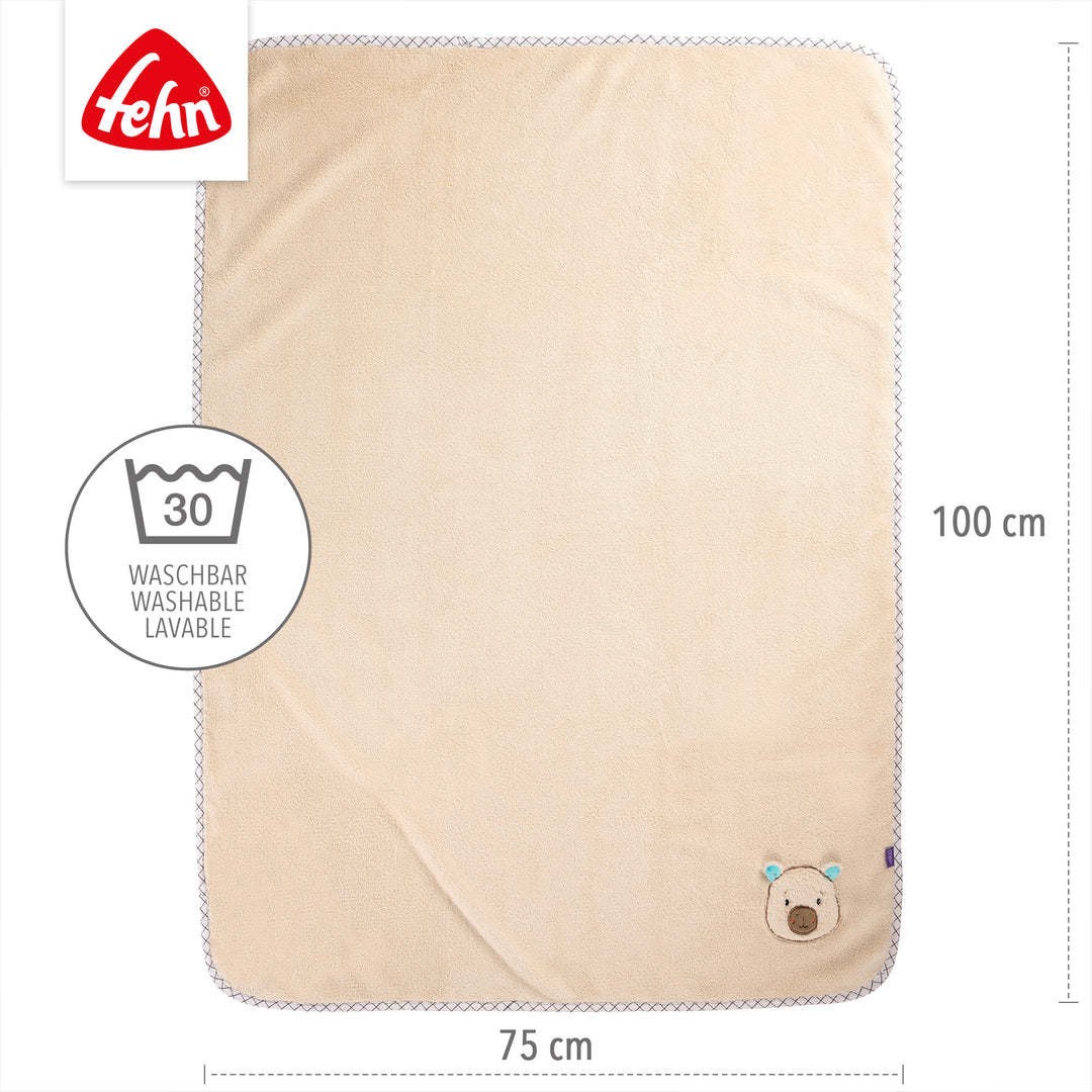 Baby Kuscheldecke Capybara, 100 x 75 cm, waschbar bei 30°C