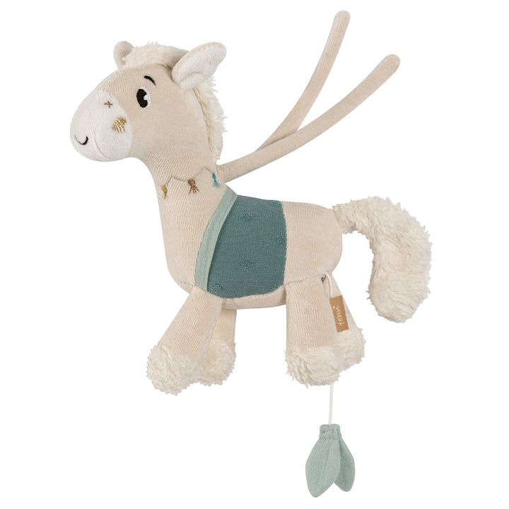 Baby Spieluhr Pferd mit Blättern zum Aufziehen