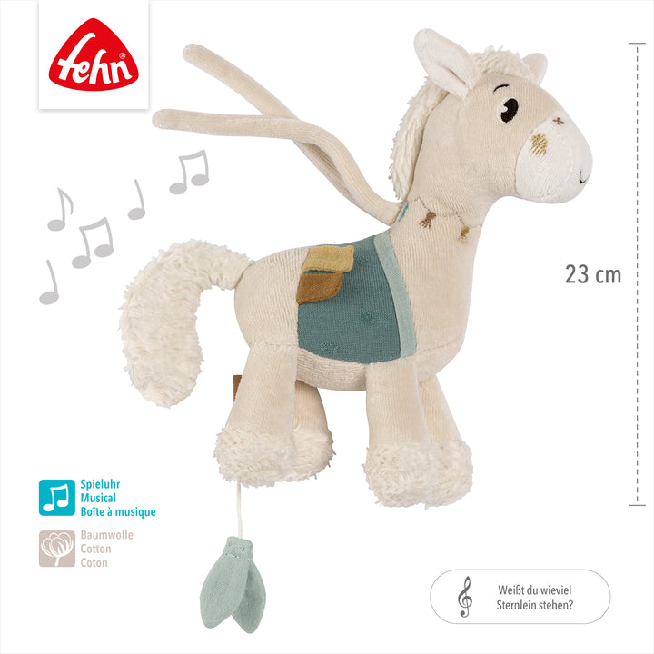 Baby Spieluhr Pferd, 23 cm, mit Melodie "Weißt du wie viel Sternlein stehen"