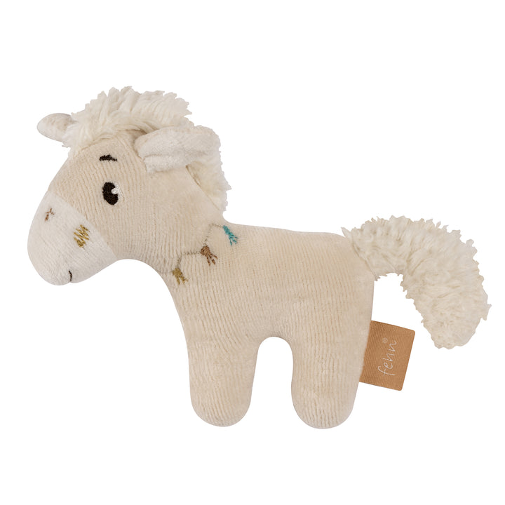 Baby Mini-Rassel Pferd aus weicher Baumwolle