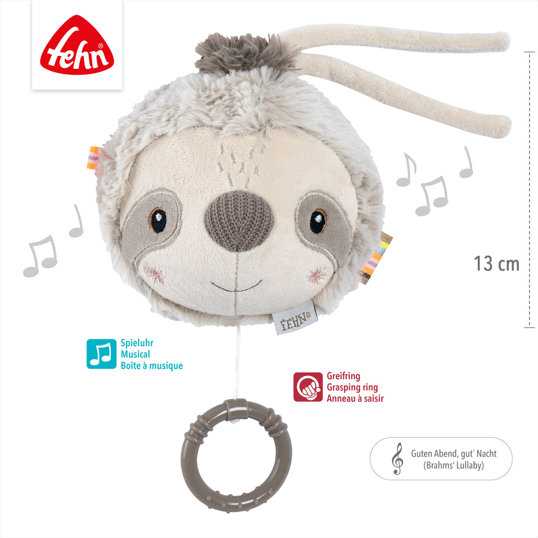 Baby Spieluhr Faultier, 13 cm, mit Melodie "Brahms´ Wiegenlied"