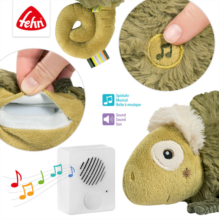 Details der Einschlafhilfe Chamäleon mit Soundmodul &amp; einfacher Bedienung