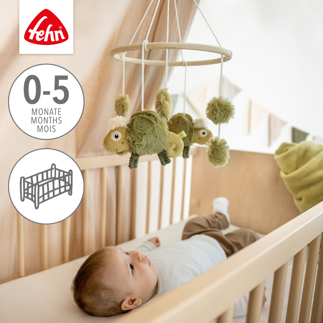 Baby Holz-Mobile Chamäleon mit Holzring