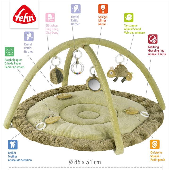 Baby 3-D-Activity-Decke Chamäleon mit abnehmbaren Spielelementen, Ø 85 x 51 cm