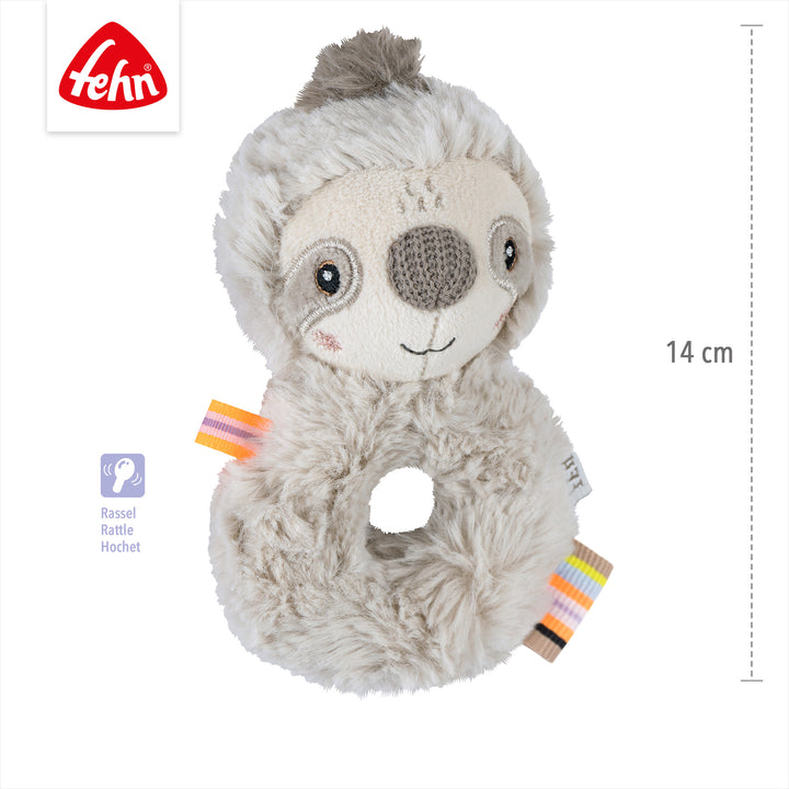 Baby Ring-Greifling Faultier, 14 cm