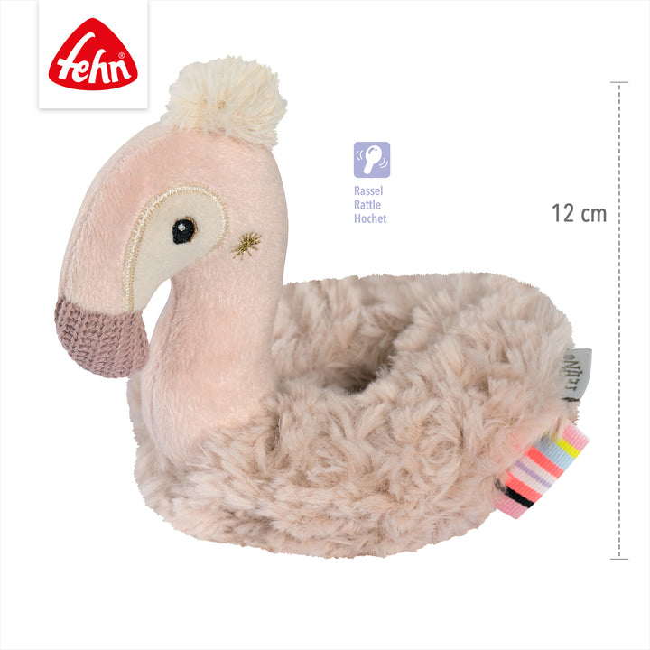 Baby Ring-Greifling Flamingo, 12 cm