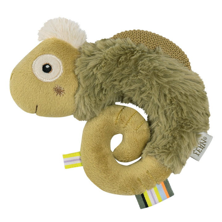 Baby Ring-Greifling Chamäleon aus weichem Plüsch