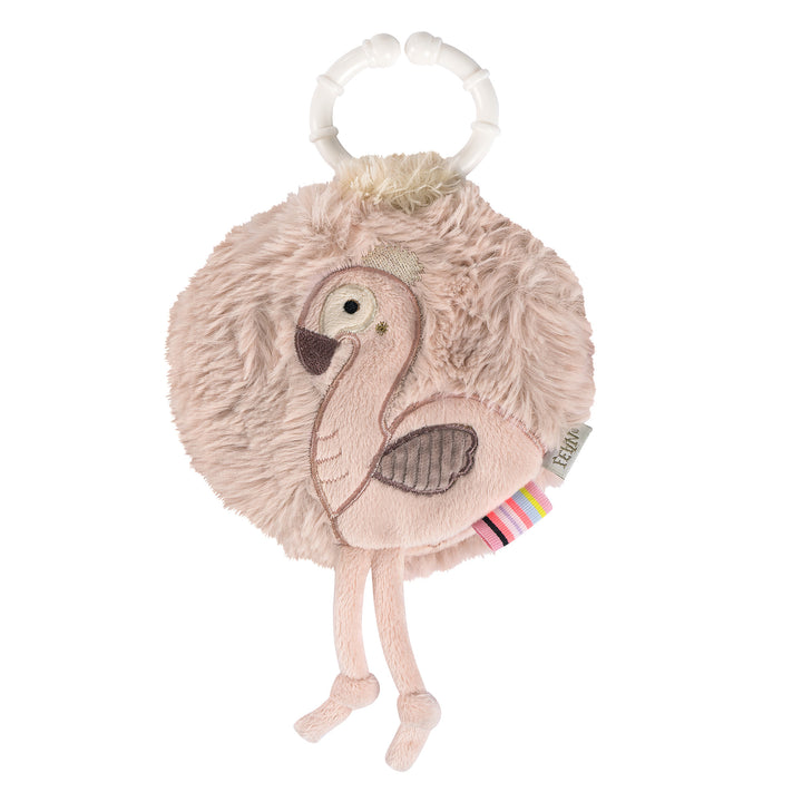Baby Stoffbuch Flamingo aus weichem Plüsch