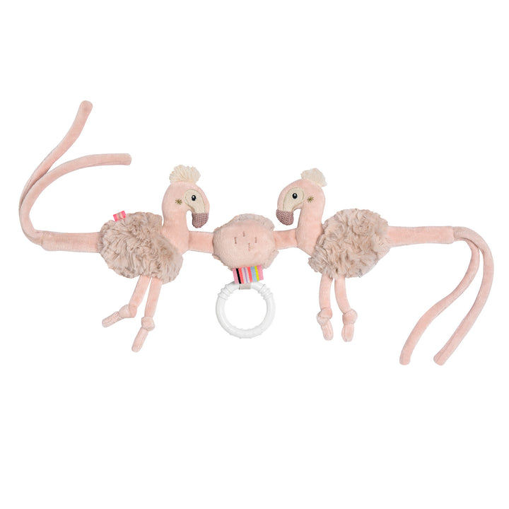 Baby Kinderwagenkette Flamingo mit Spielelementen
