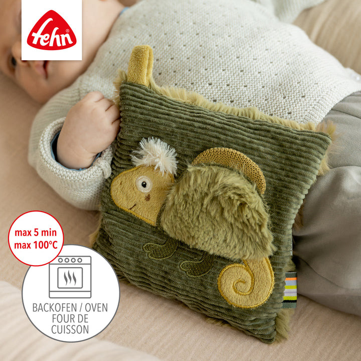 Baby Kirschkernkissen Chamäleon zum Erwärmen im Backofen