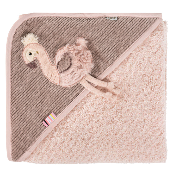 Baby Kapuzenbadetuch Flamingo
