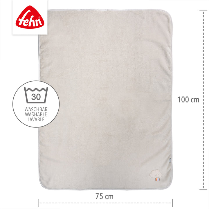 Baby Kuscheldecke Faultier, 100 x 75 cm, waschbar bei 30°C