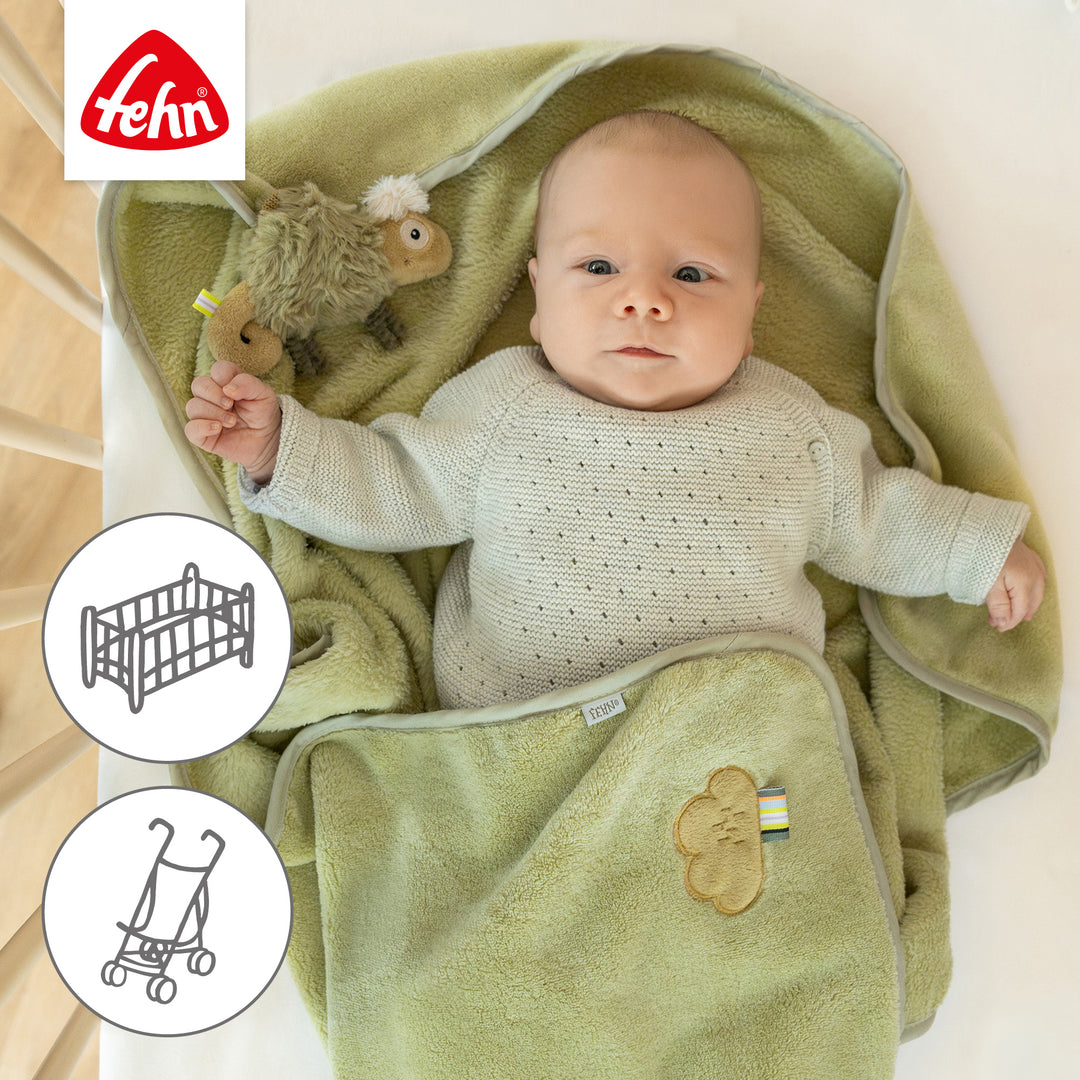Baby Kuscheldecke Chamäleon für Babybett und Kinderwagen