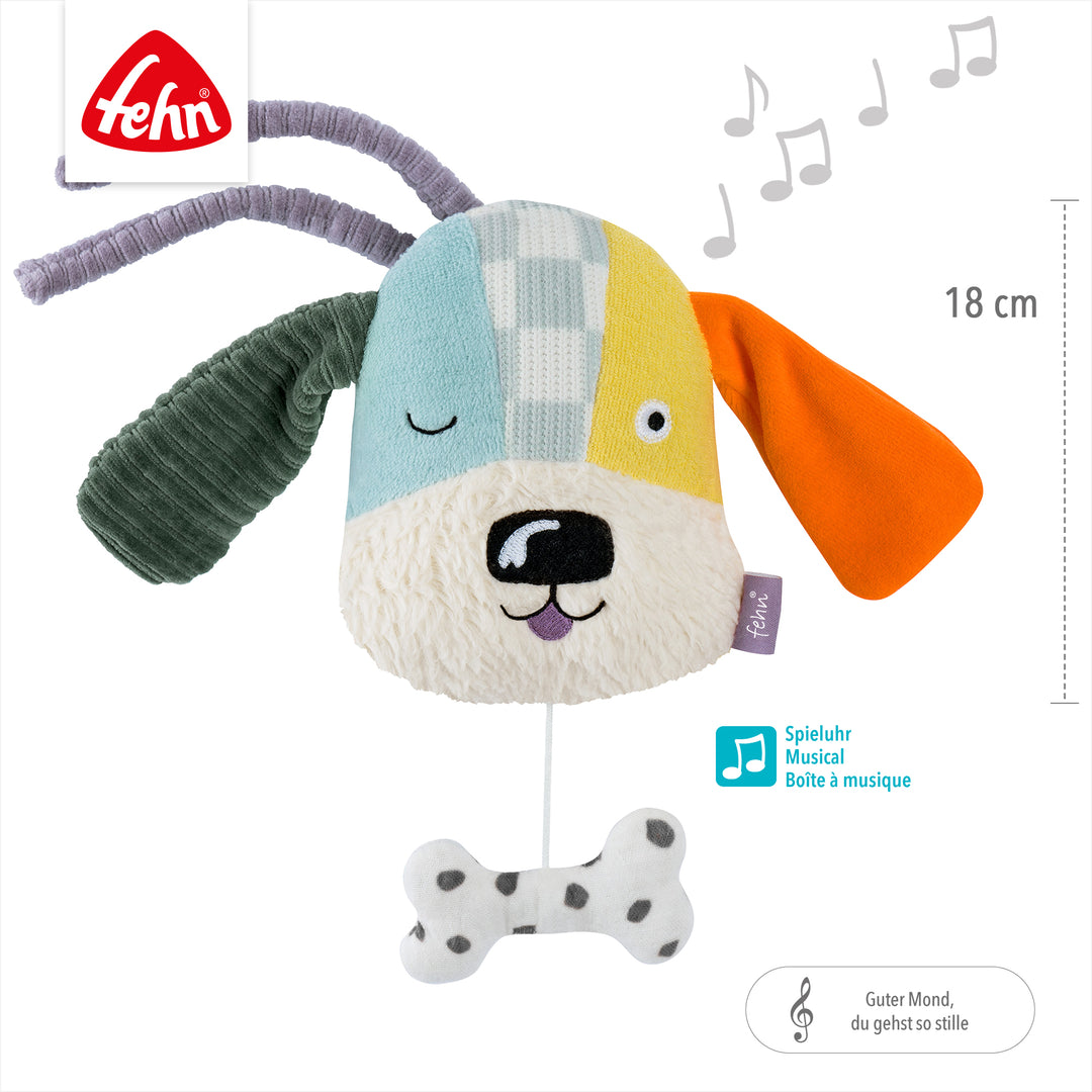 Baby Spieluhr Hund, 18 cm, mit Melodie "Guter Mond"