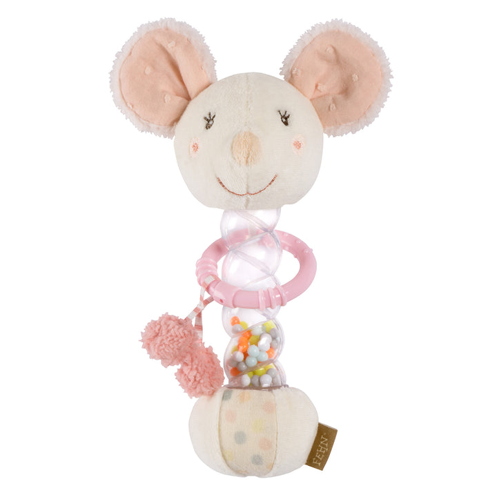 Baby Regenmacher Maus aus weichem Plüsch