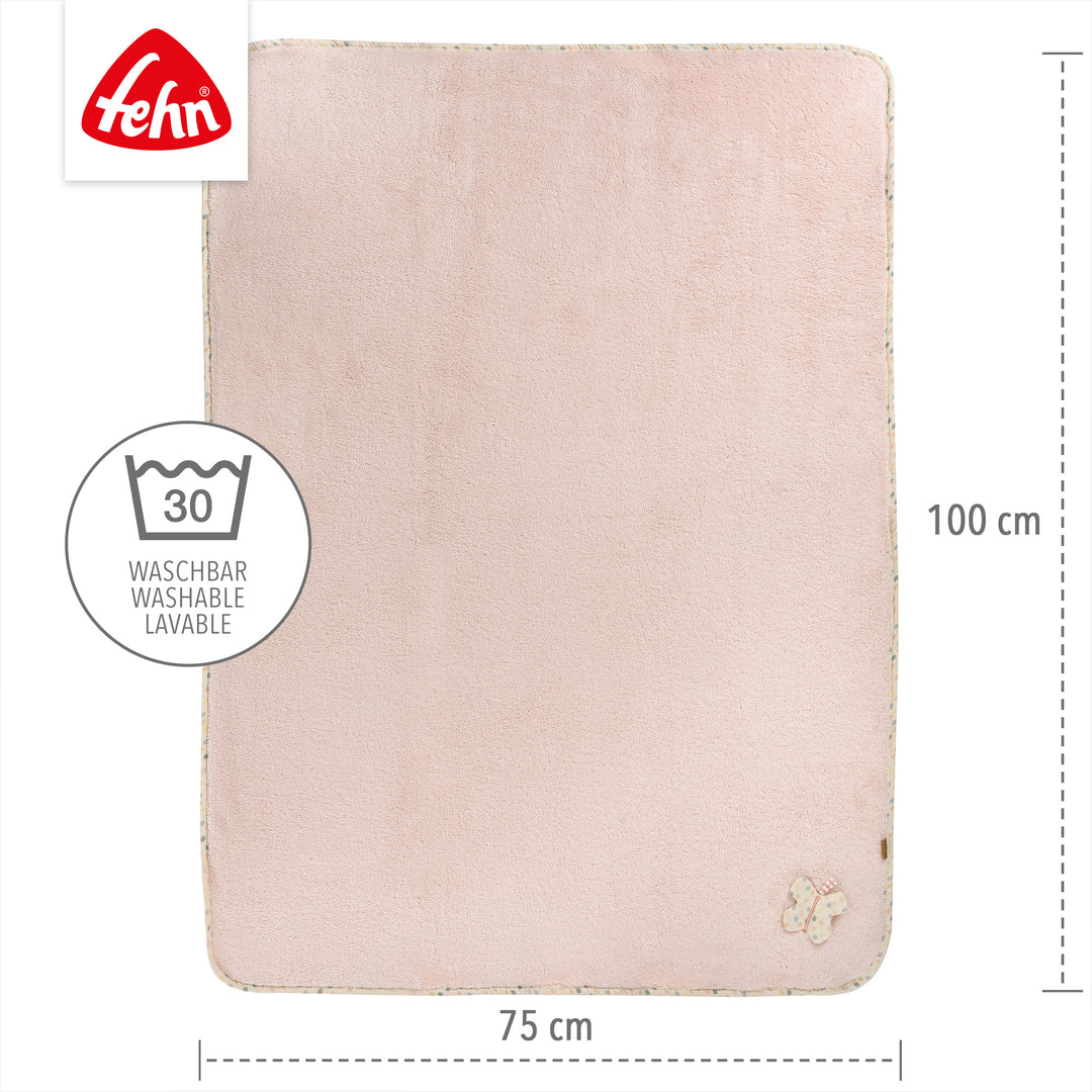 Baby Kuscheldecke Vogel, 100 x 75 cm, waschbar bei 30°C