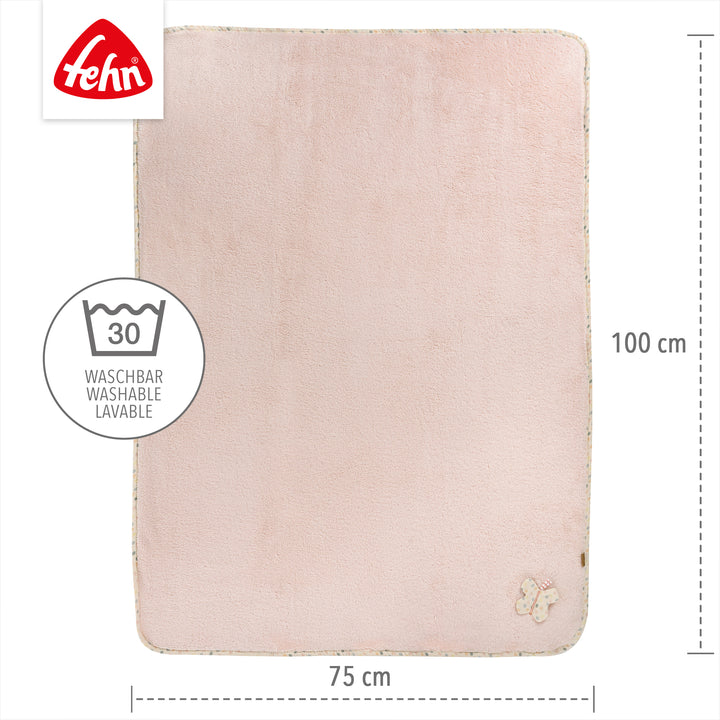 Baby Kuscheldecke Vogel, 100 x 75 cm, waschbar bei 30°C