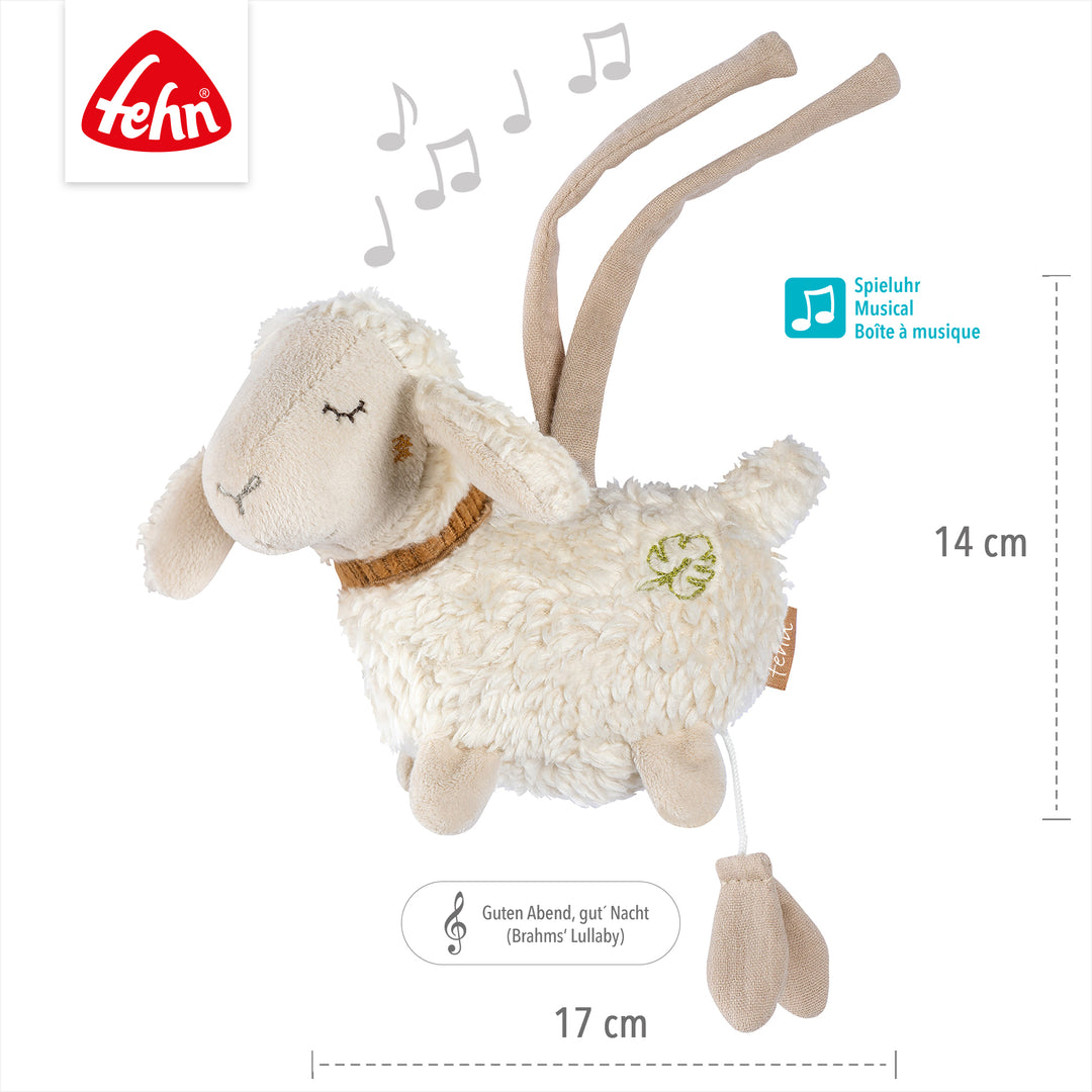 Baby Spieluhr Schaf, 14 x 17 cm, mit Melodie "Brahms´ Wiegenlied"
