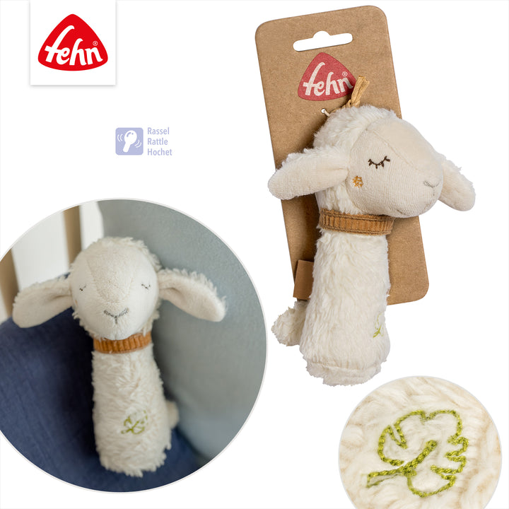 Details der Baby Stabrassel Schaf mit integrierter Rassel