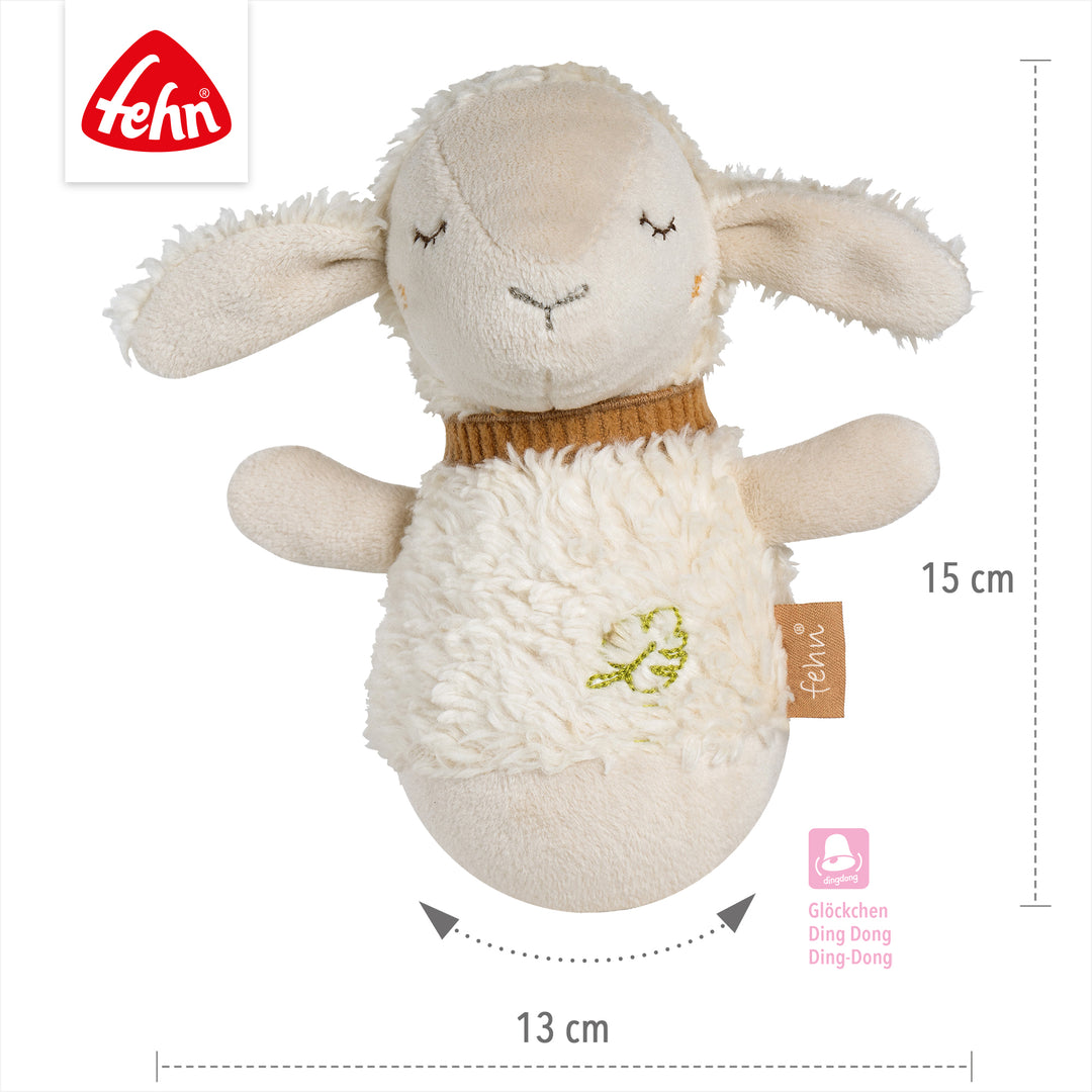 Baby Mini-Stehauf Schaf, 15 x 13 cm, mit selbstaufrichtender Stehauf-Funktion