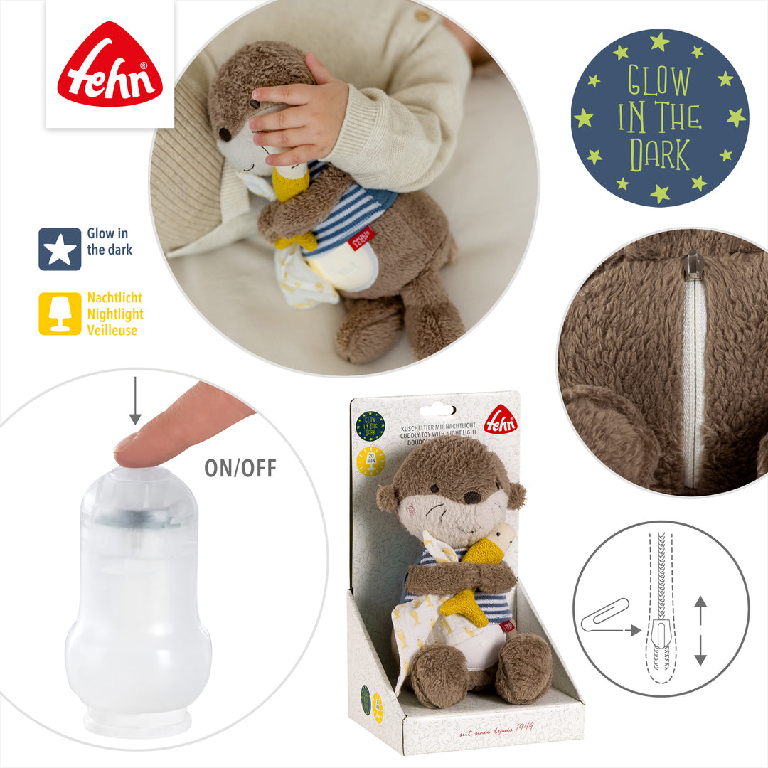 Baby Nachtlicht Otter mit Ein-/Ausschalter und herausnehmbarem Lichtmodul