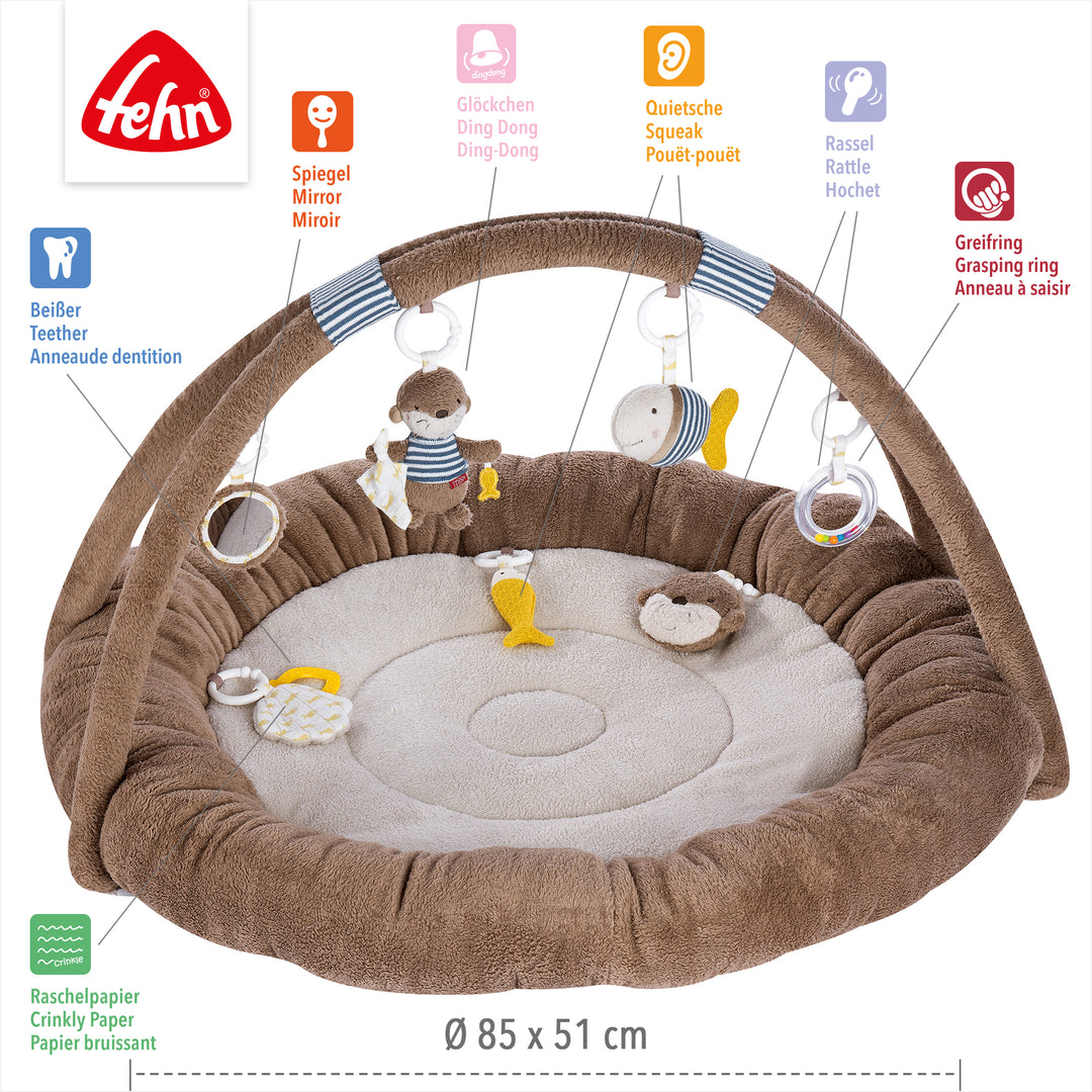 Baby 3-D-Activity-Nest Otter mit abnehmbaren Spielelementen, Ø 85 x 51 cm