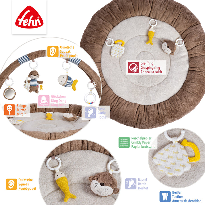 Details des 3-D-Activity-Nests Otter mit verschiedenen Spielelementen