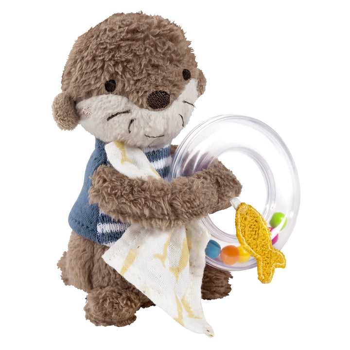 Baby Rasselring Otter aus weichem Plüsch