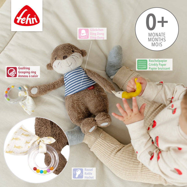 Details des Activity-Otter mit verschiedenen Spielelementen