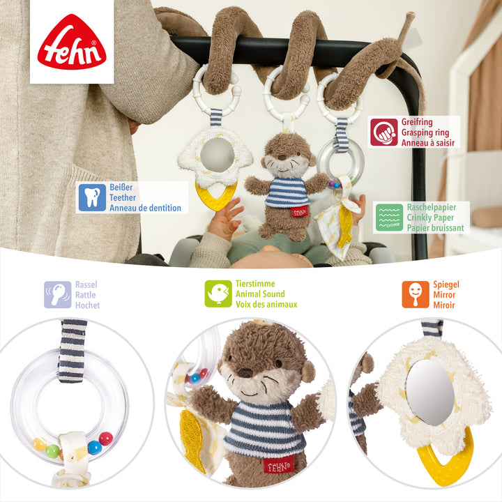 Details der Activity-Spirale Otter mit verschiedenen Spielelementen