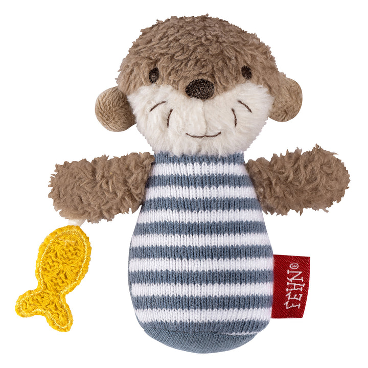 Baby Mini-Rassel Otter aus weichem Plüsch