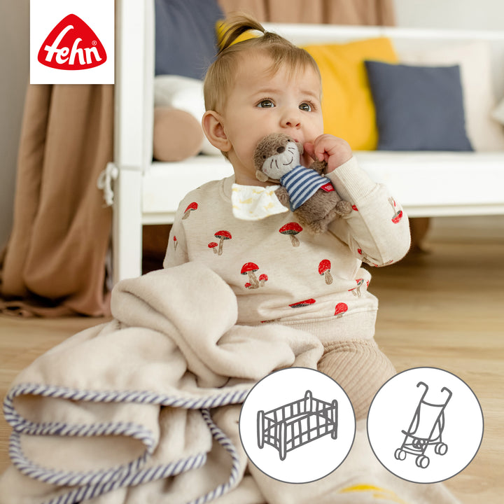 Baby Kuscheldecke Otter für Babybett und Kinderwagen