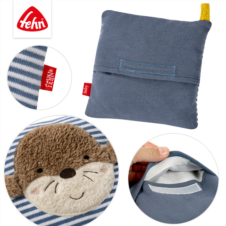 Details des Baby Kirschkernkissen Otter mit Klettverschluss