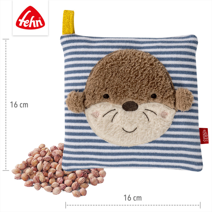 Baby Kirschkernkissen Otter, 16 x 16 cm