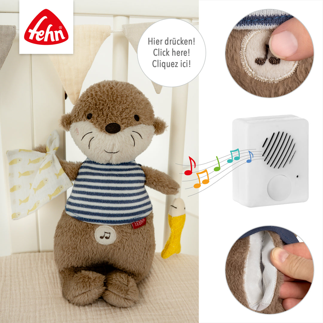 Details der Baby Einschlafhilfe Otter mit Soundmodul &amp; einfacher Bedienung
