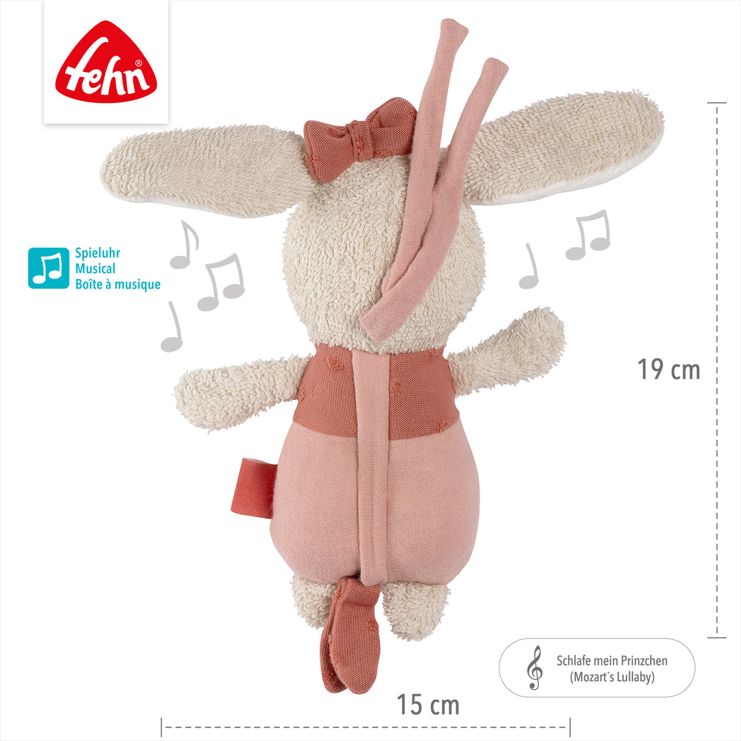 Baby Spieluhr Hase, 19 x 15 cm, mit Melodie "Mozart´s Wiegenlied"