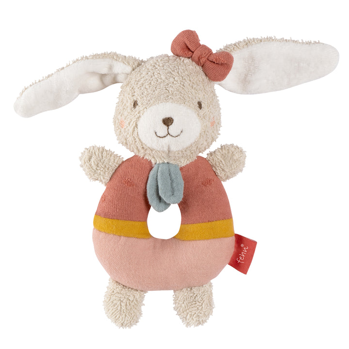 Baby Ring-Greifling Hase aus weicher Baumwolle