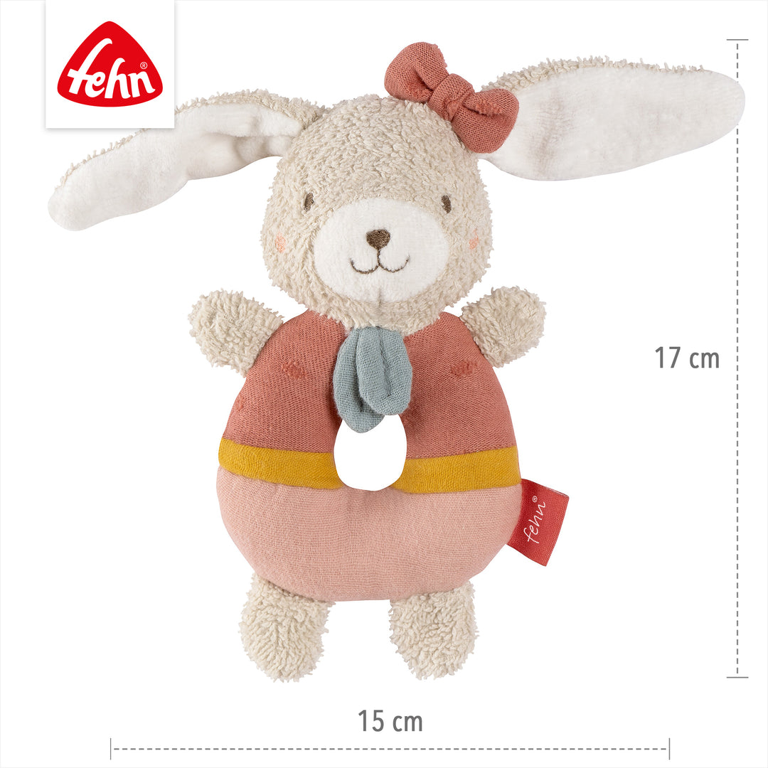 Baby Ring-Greifling Hase, 17 x 15 cm