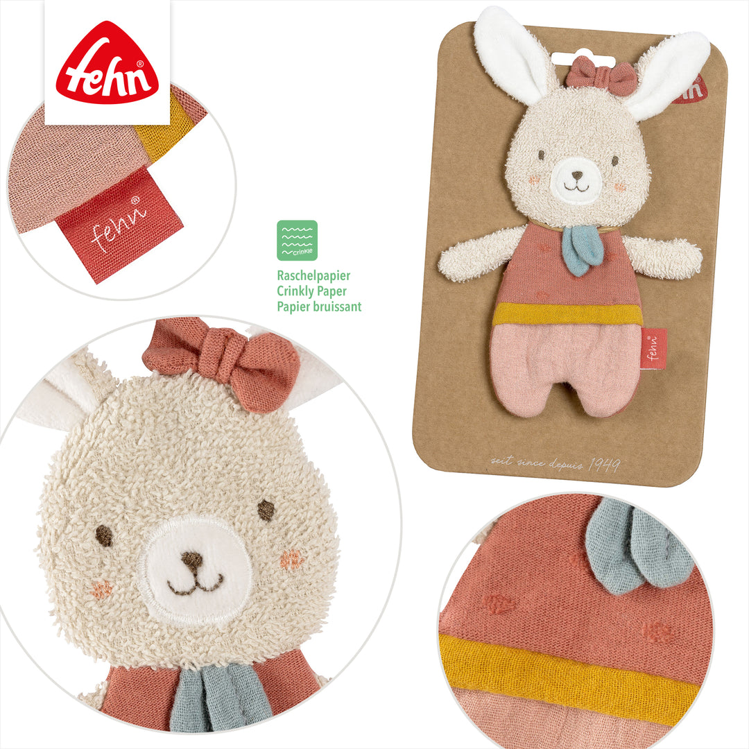 Details des Baby Knister-Hasen mit integriertem Raschelpapier