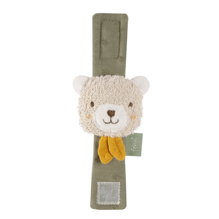 Baby Rasselarmband Bär aus weicher Baumwolle