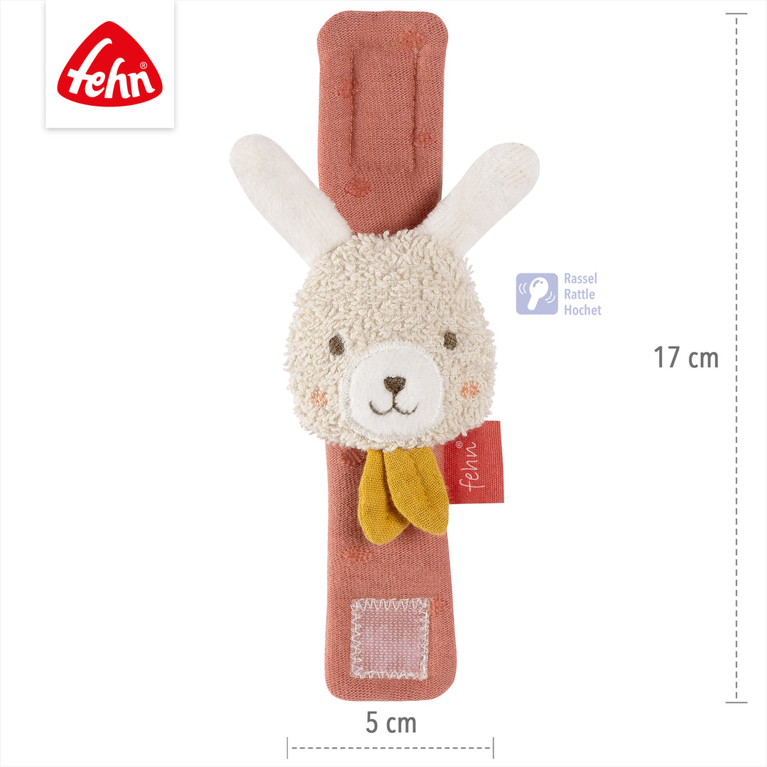 Baby Rasselarmband Hase, 17 x 5 cm