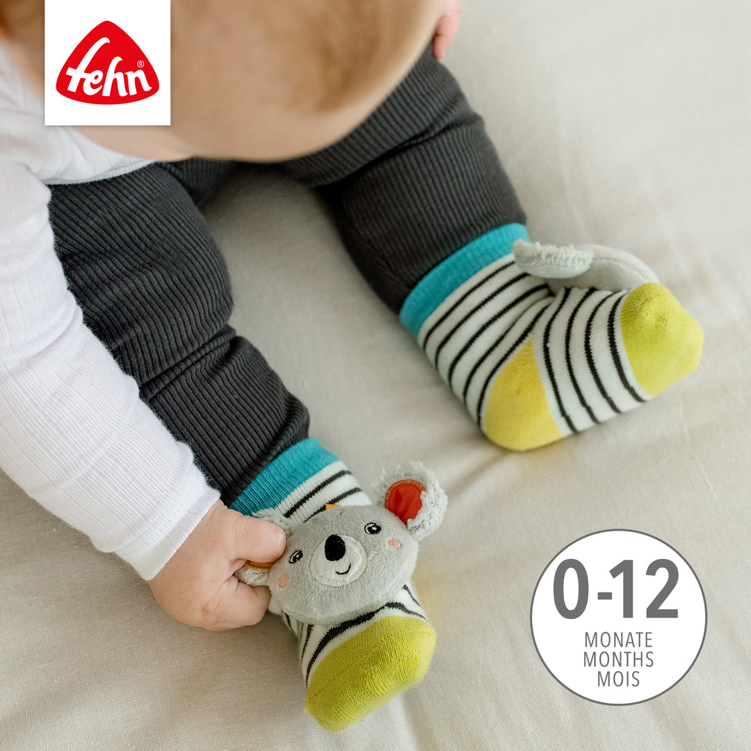 Baby Rasselsocken Koala, für Babys von 0-12 Monaten